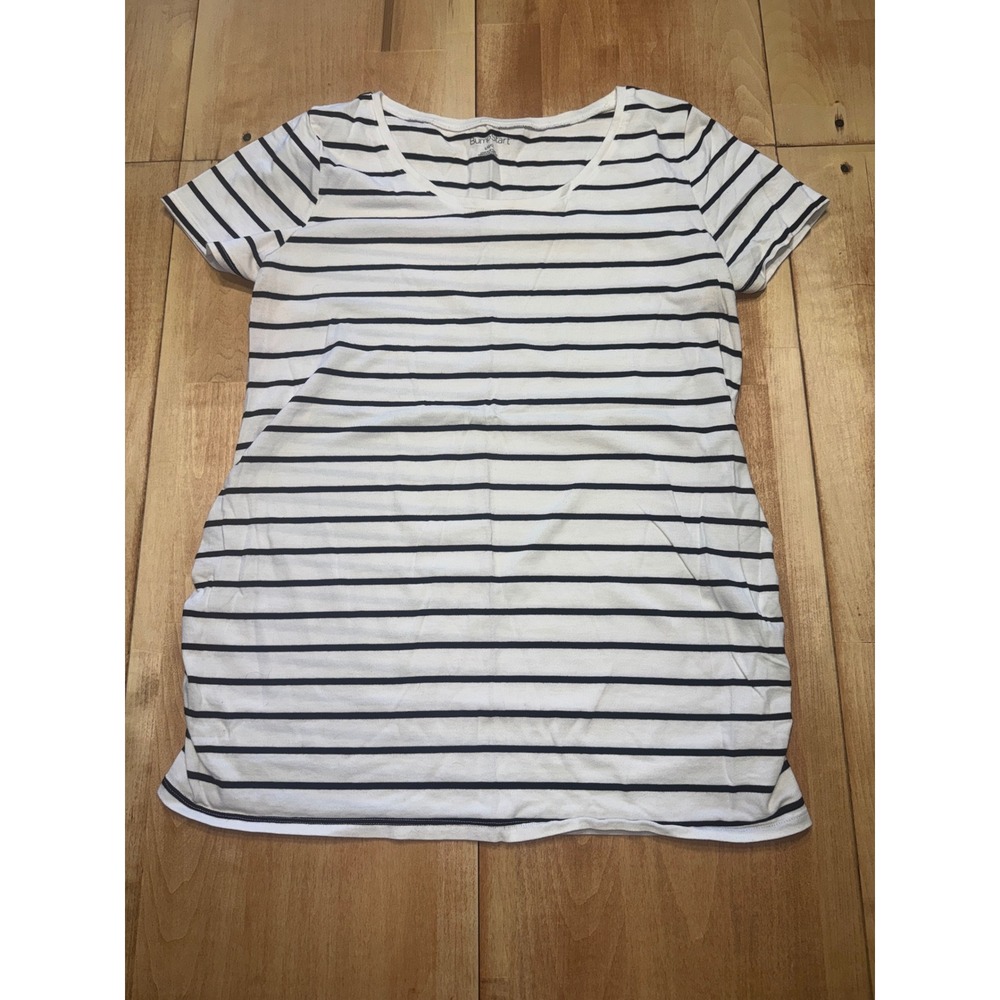 BumpStart Maternity Striped Tunic‎ Top White Black Size L G